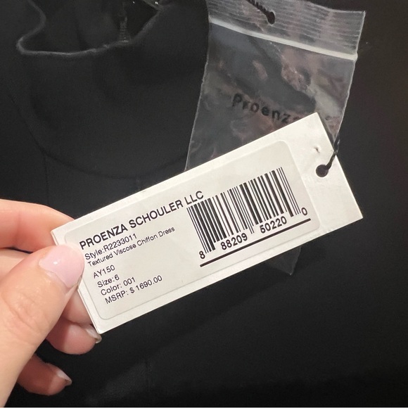 NWT Proenza Schouler Textured Viscose Chiffon Dress - Picture 6 of 6